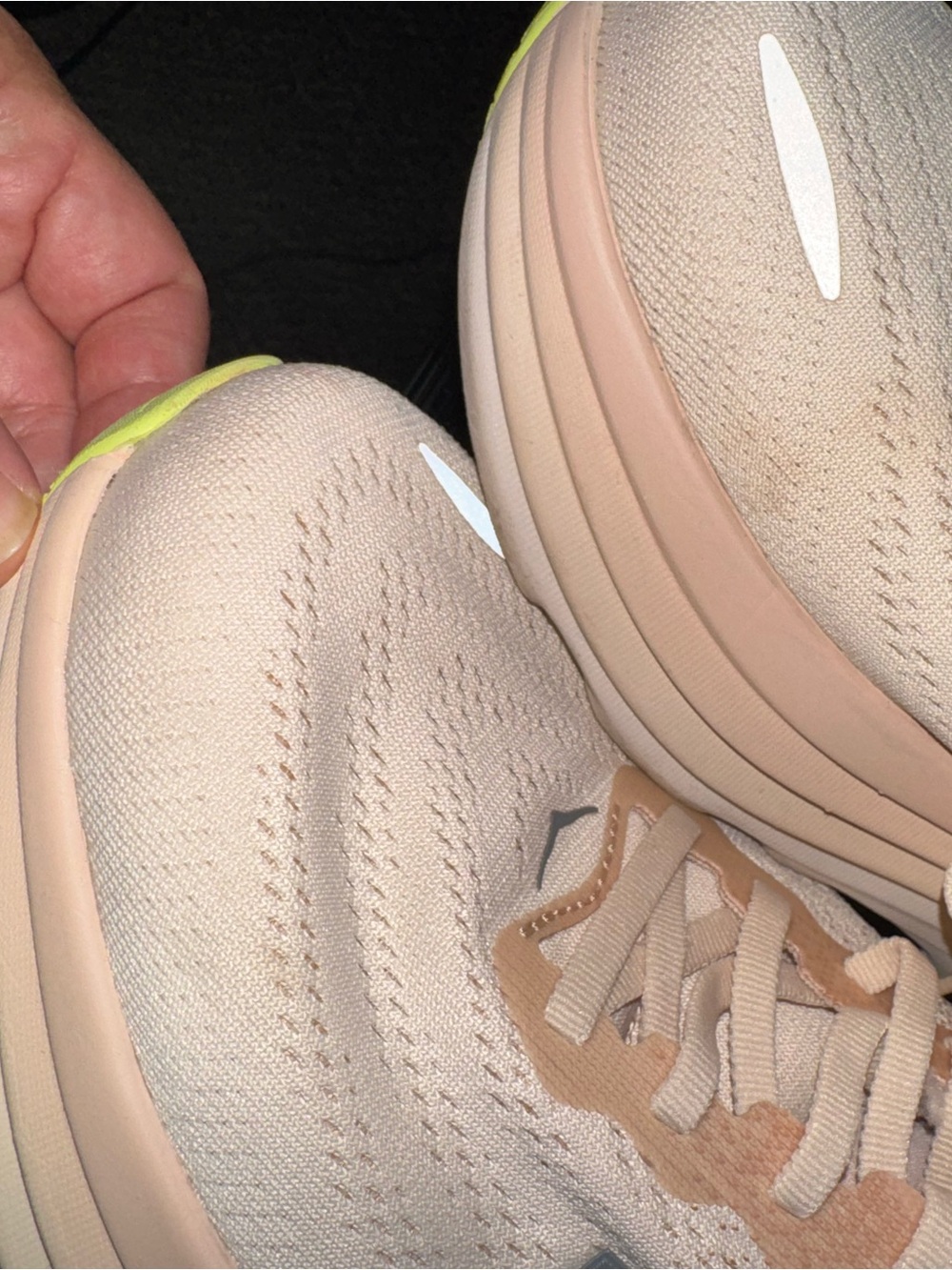Hoka Women's Running Shoes - Peach with Yellow Accents - Picture 5 of 6